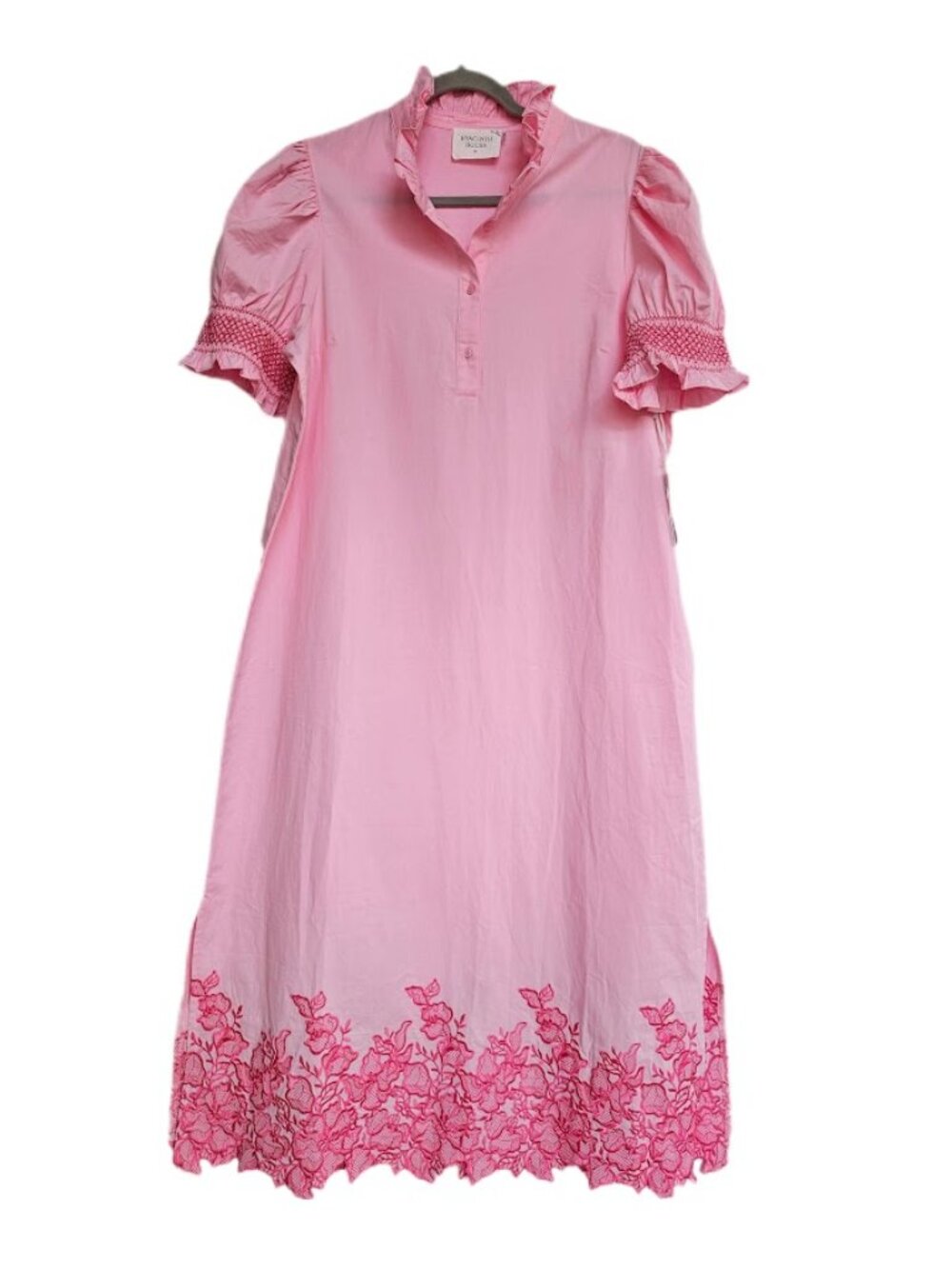 NWT Hyacinth House Pink Embroidery Eliza Midi Dress XL - Picture 3 of 12